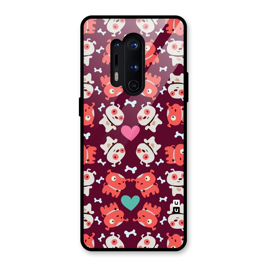 Cut Dog Design Glass Back Case for OnePlus 8 Pro