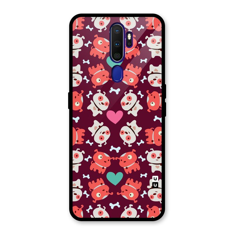 Cut Dog Design Glass Back Case for Oppo A9 (2020)