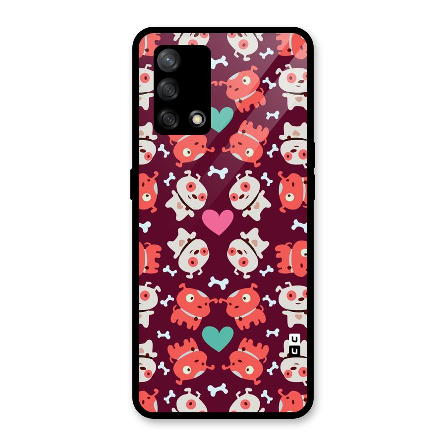 Cut Dog Design Glass Back Case for Oppo F19