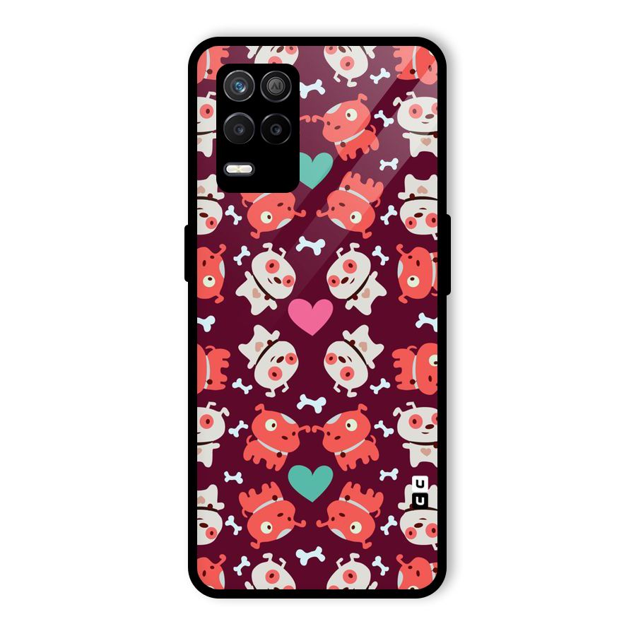 Cut Dog Design Glass Back Case for Realme 9 5G