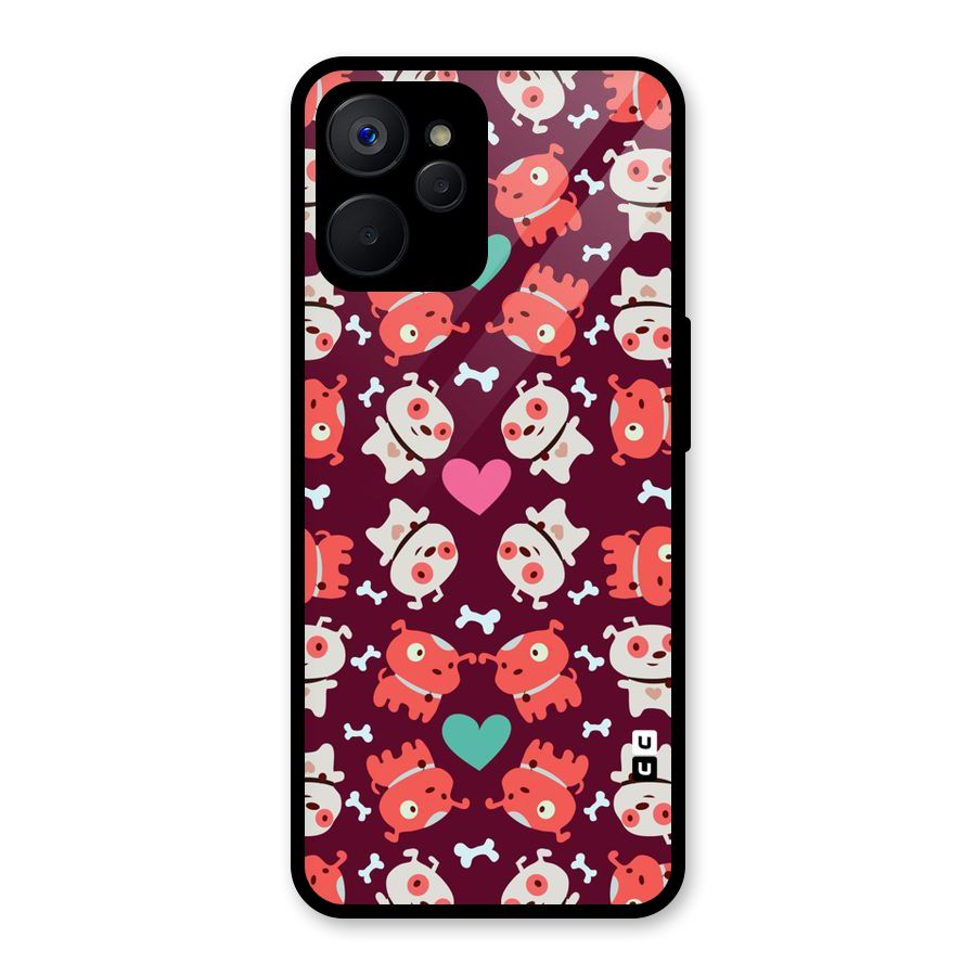 Cut Dog Design Glass Back Case for Realme 9i 5G