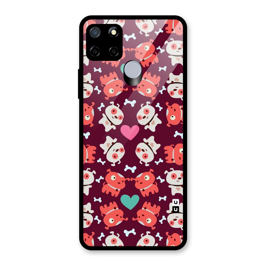 Cut Dog Design Glass Back Case for Realme C15
