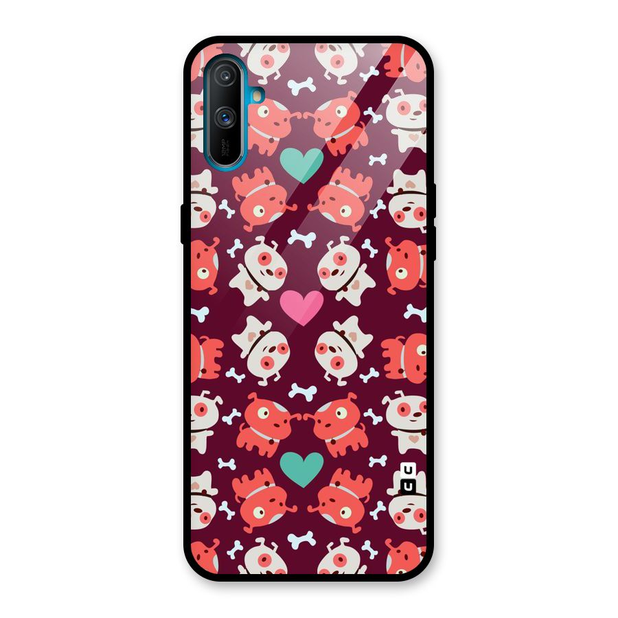Cut Dog Design Glass Back Case for Realme C3