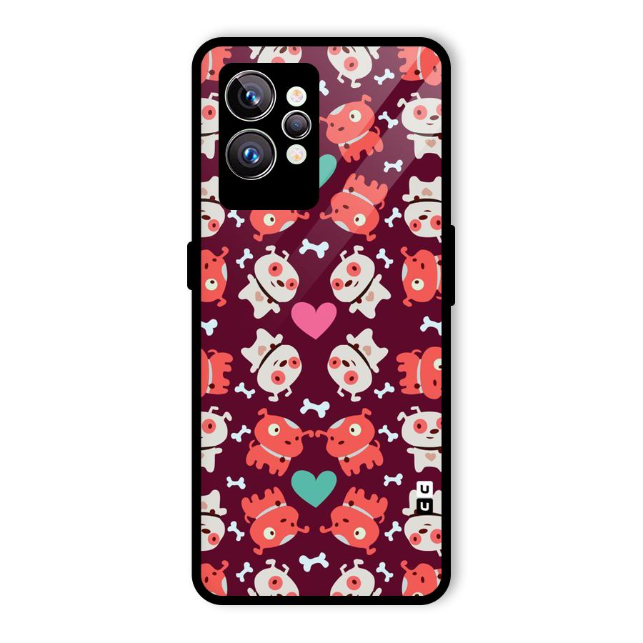 Cut Dog Design Glass Back Case for Realme GT2 Pro