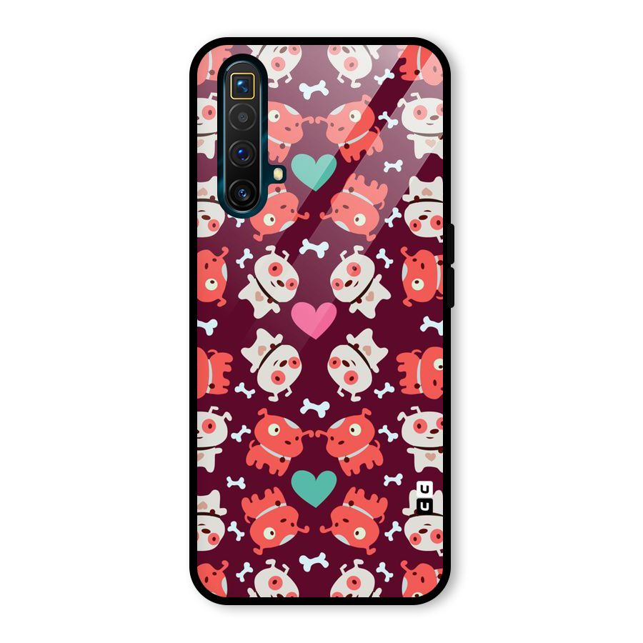 Cut Dog Design Glass Back Case for Realme X3
