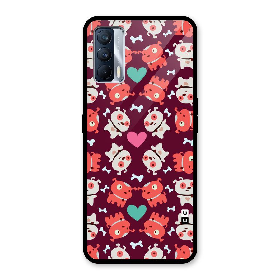 Cut Dog Design Glass Back Case for Realme X7