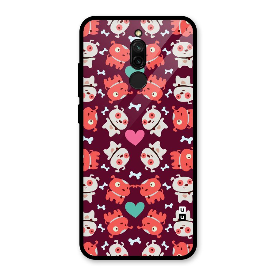 Cut Dog Design Glass Back Case for Redmi 8