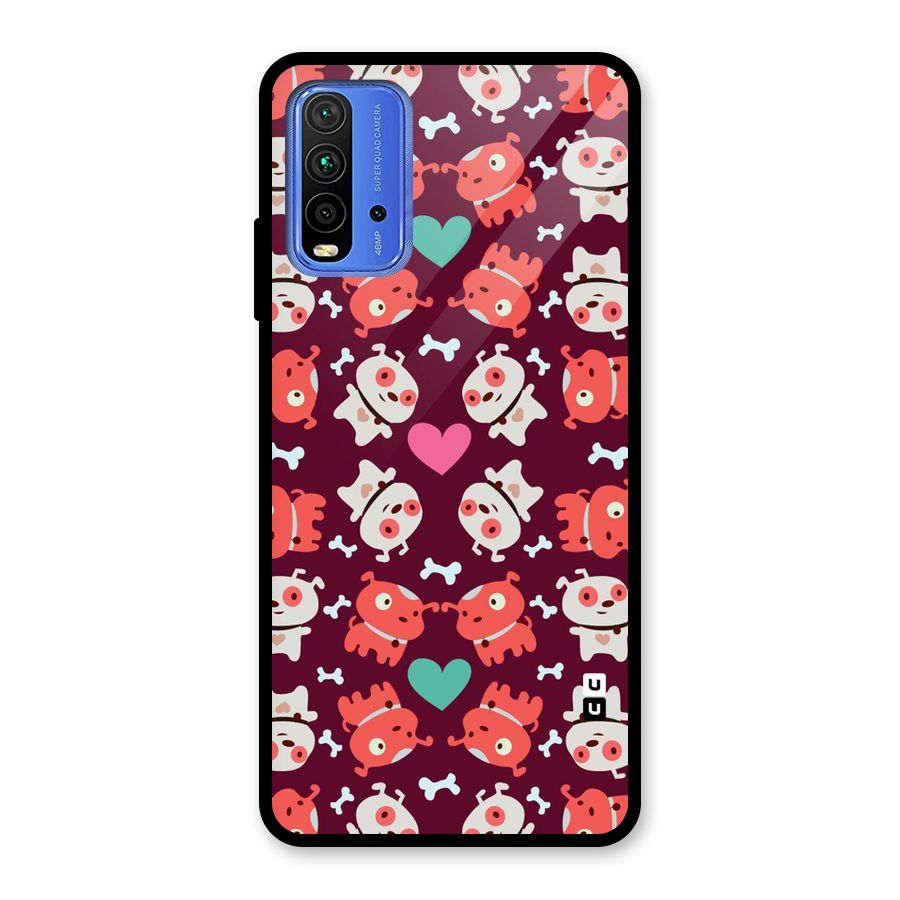 Cut Dog Design Glass Back Case for Redmi 9 Power