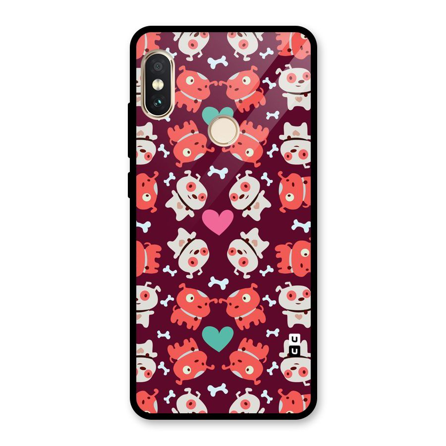 Cut Dog Design Glass Back Case for Redmi Note 5 Pro