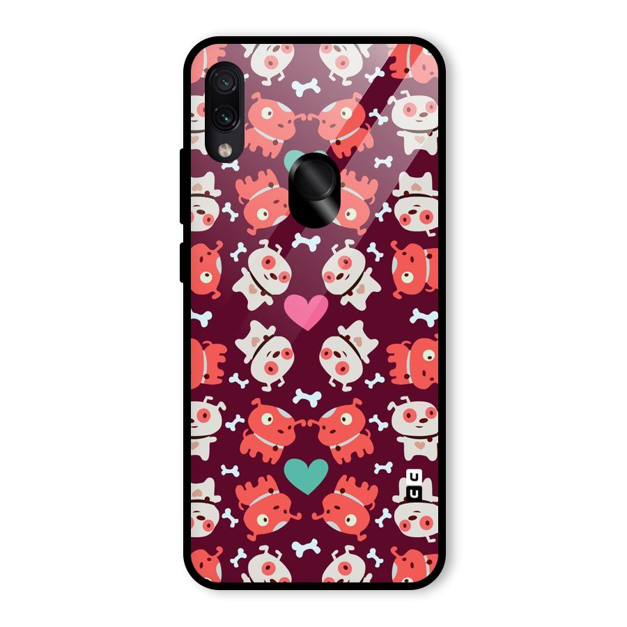 Cut Dog Design Glass Back Case for Redmi Note 7 Pro