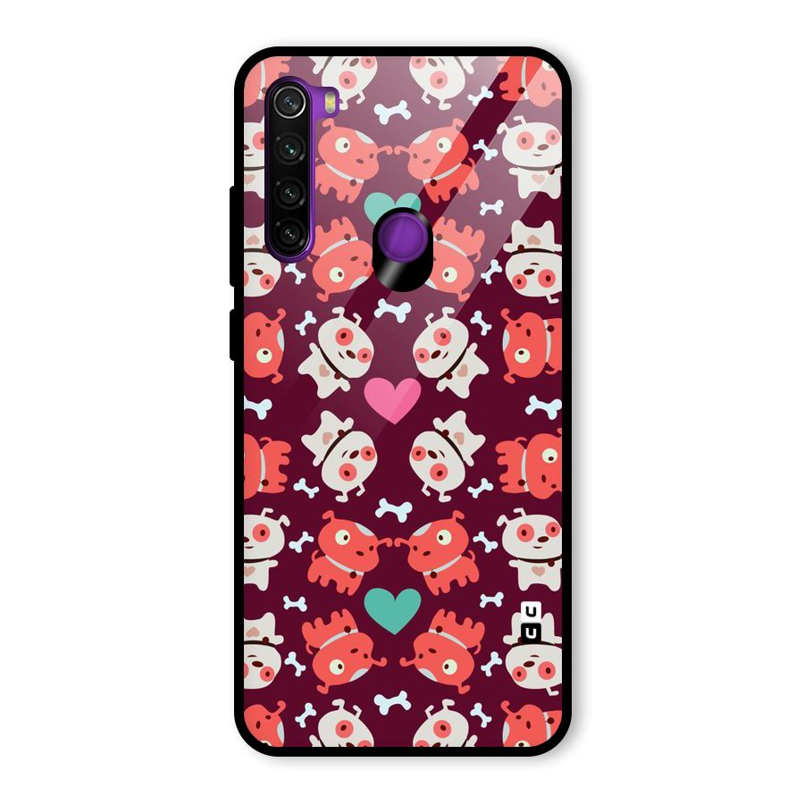 Cut Dog Design Glass Back Case for Redmi Note 8