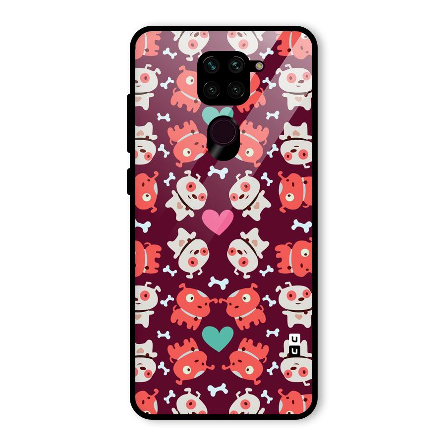 Cut Dog Design Glass Back Case for Redmi Note 9