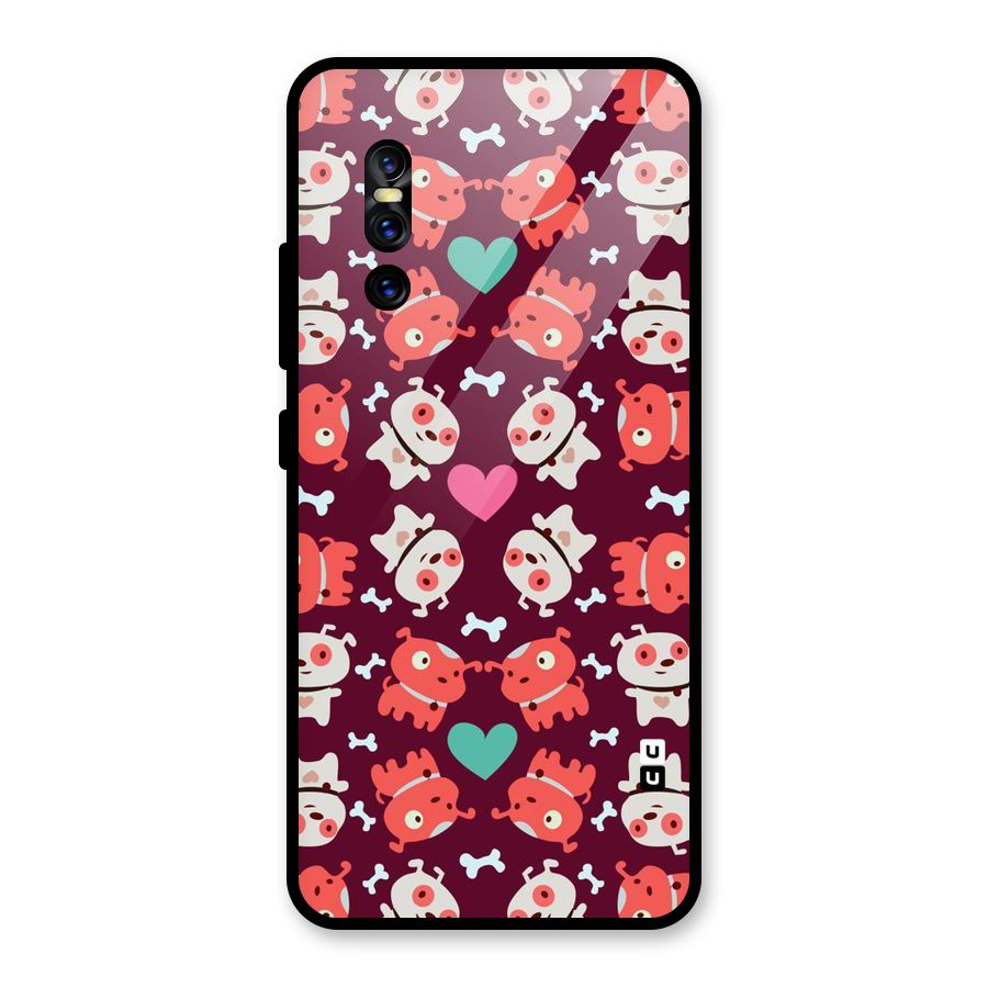 Cut Dog Design Glass Back Case for Vivo V15 Pro