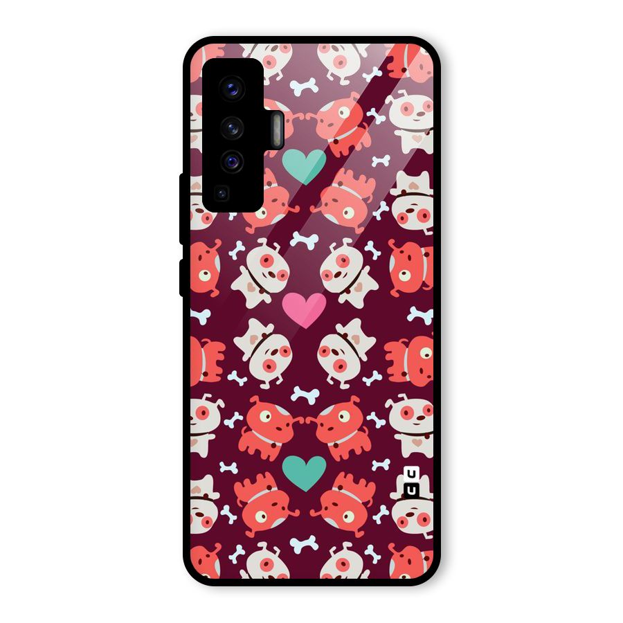 Cut Dog Design Glass Back Case for Vivo X50