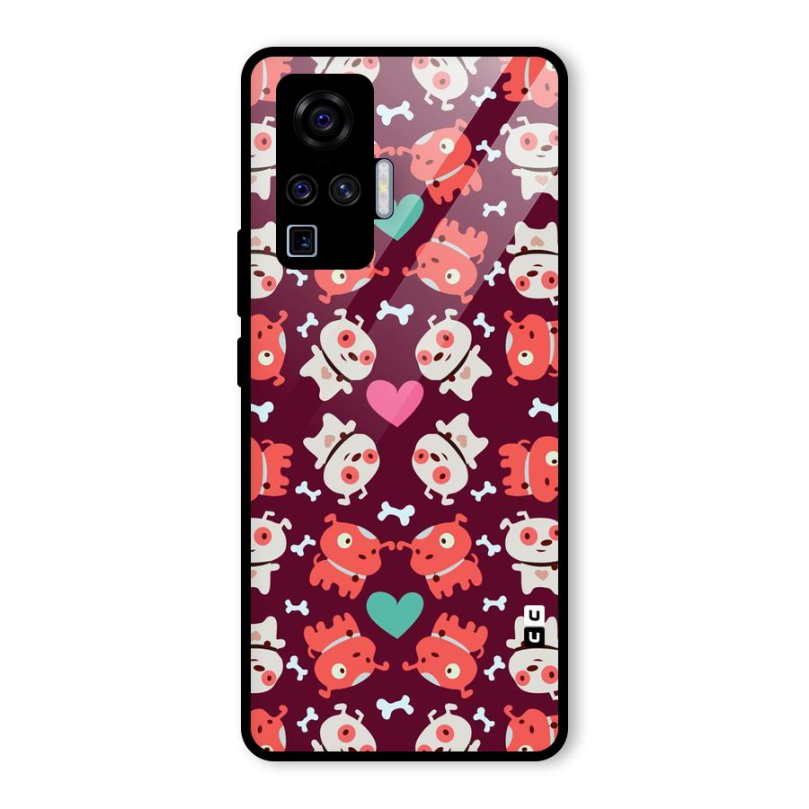 Cut Dog Design Glass Back Case for Vivo X50 Pro
