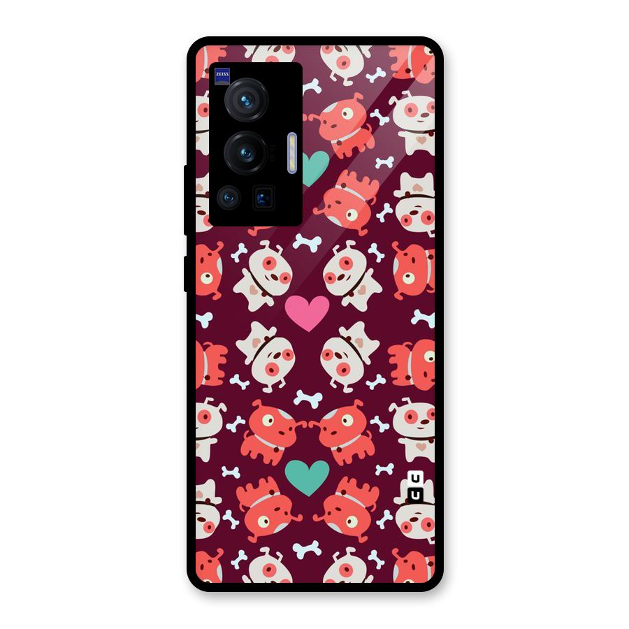 Cut Dog Design Glass Back Case for Vivo X70 Pro