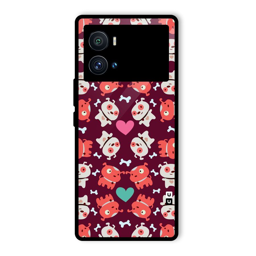 Cut Dog Design Glass Back Case for Vivo iQOO 9 Pro