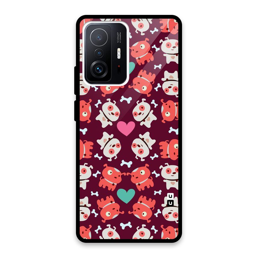 Cut Dog Design Glass Back Case for Xiaomi 11T Pro
