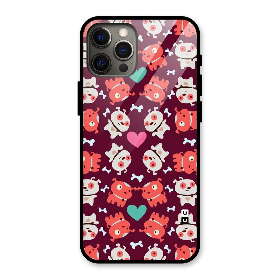 Cut Dog Design Glass Back Case for iPhone 12 Pro Max