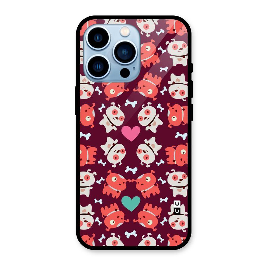 Cut Dog Design Glass Back Case for iPhone 13 Pro