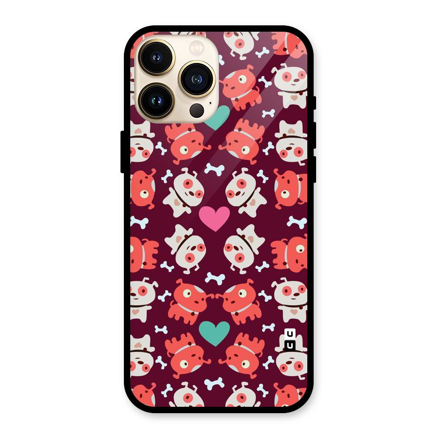 Cut Dog Design Glass Back Case for iPhone 13 Pro Max