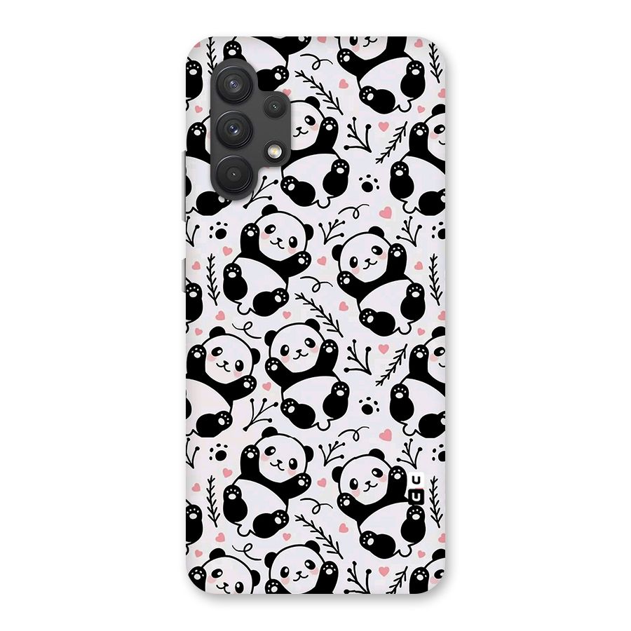 Cute Adorable Panda Pattern Back Case for Galaxy A32