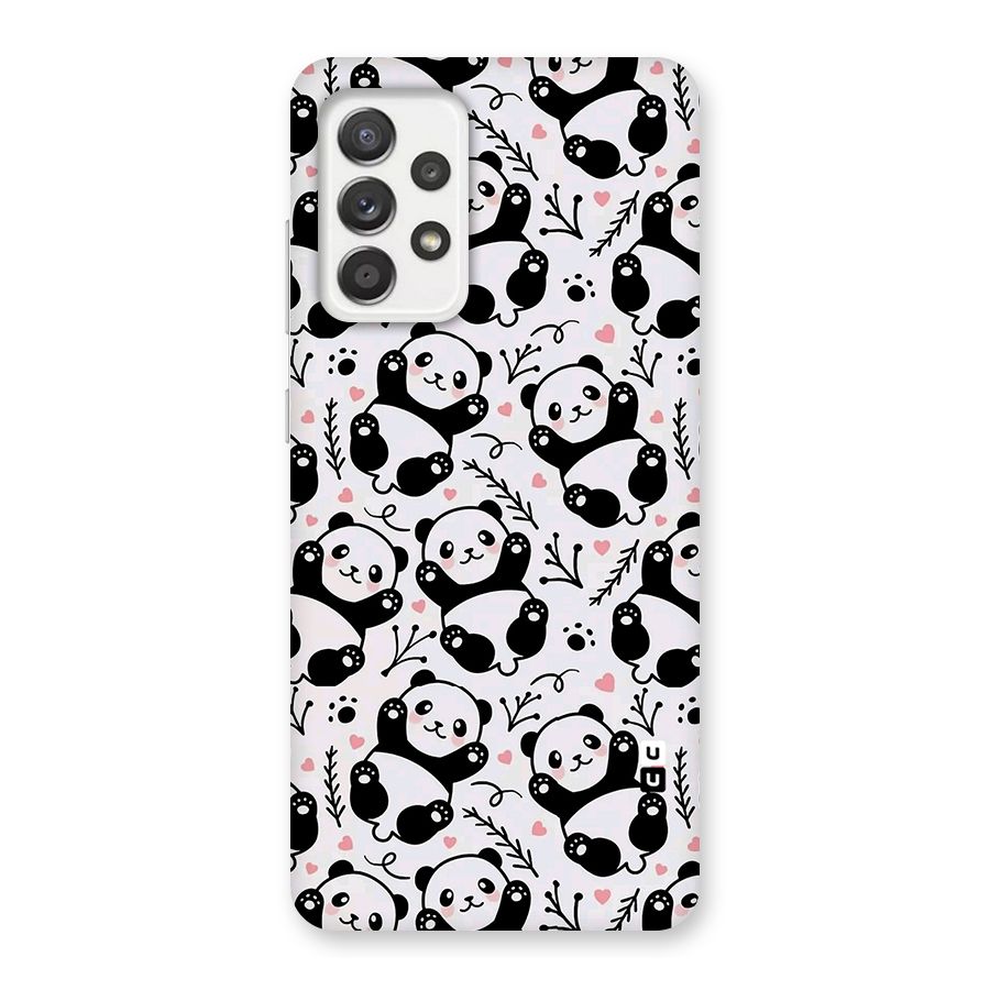 Cute Adorable Panda Pattern Back Case for Galaxy A52