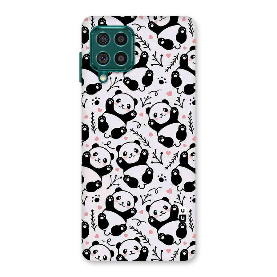 Cute Adorable Panda Pattern Back Case for Galaxy F62