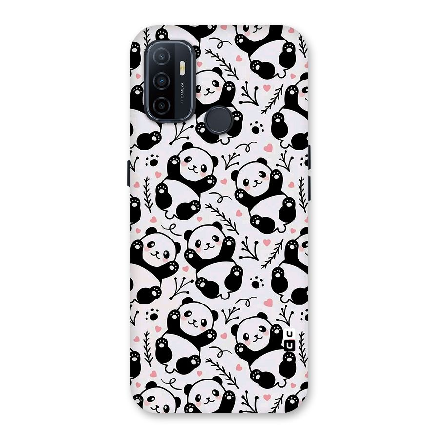 Cute Adorable Panda Pattern Back Case for Oppo A32