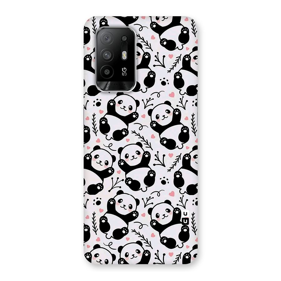 Cute Adorable Panda Pattern Back Case for Oppo F19 Pro Plus 5G