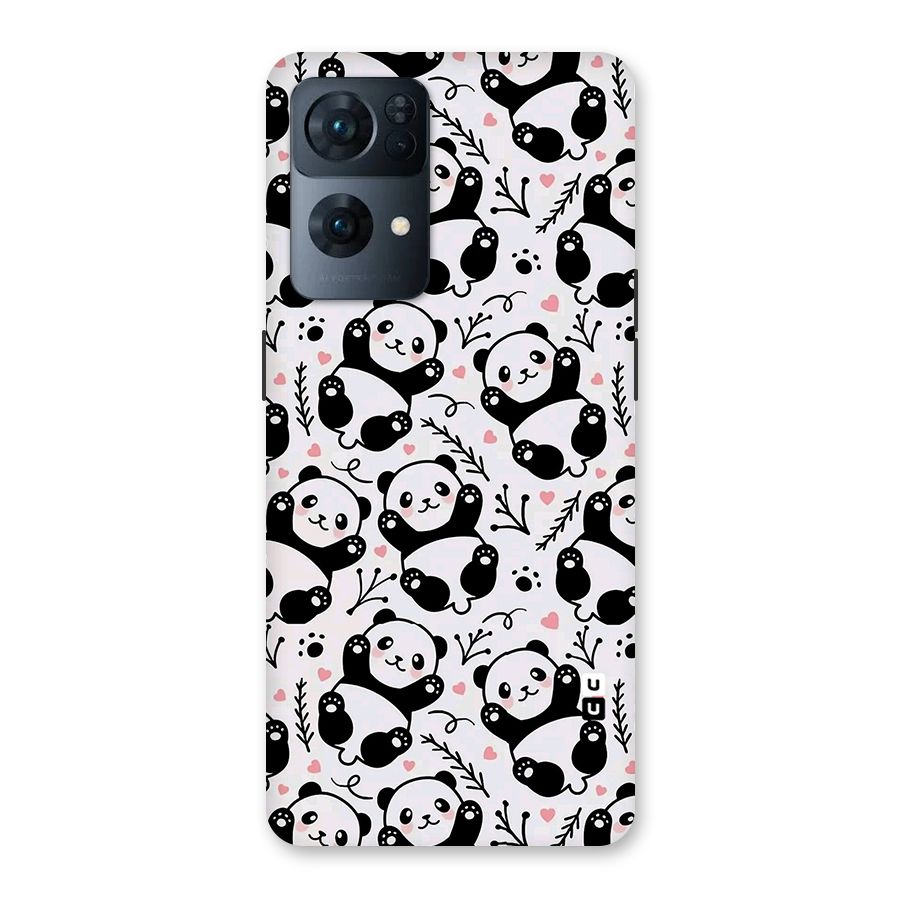 Cute Adorable Panda Pattern Back Case for Oppo Reno7 Pro 5G