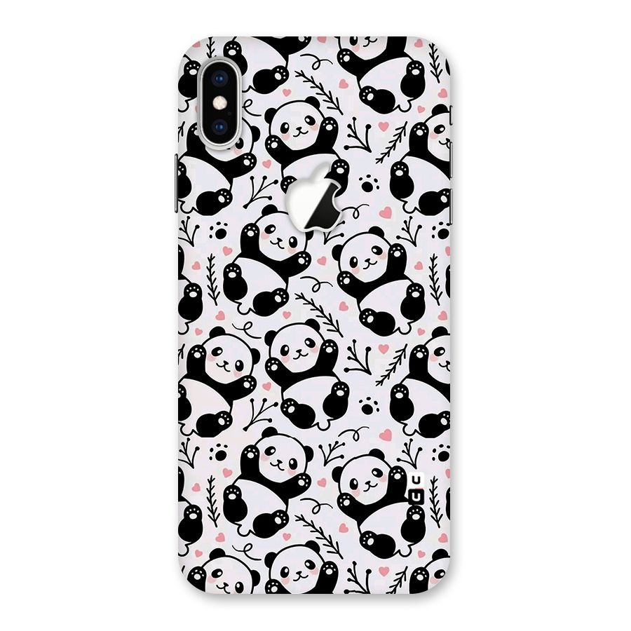 Cute Adorable Panda Pattern Back Case for iPhone XS Max Apple Cut