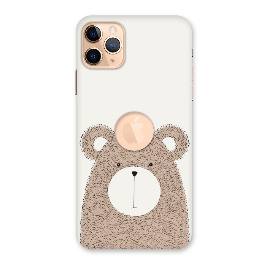 Cute Bear Back Case for iPhone 11 Pro Max Logo Cut