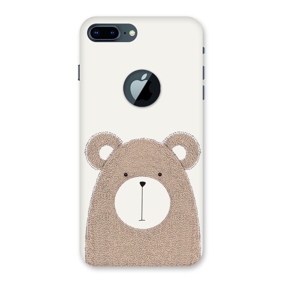 Cute Bear Back Case for iPhone 7 Plus Logo Cut
