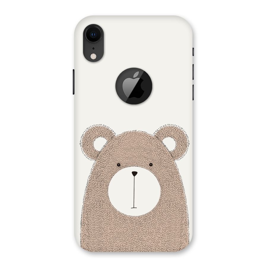 Cute Bear Back Case for iPhone XR Logo Cut
