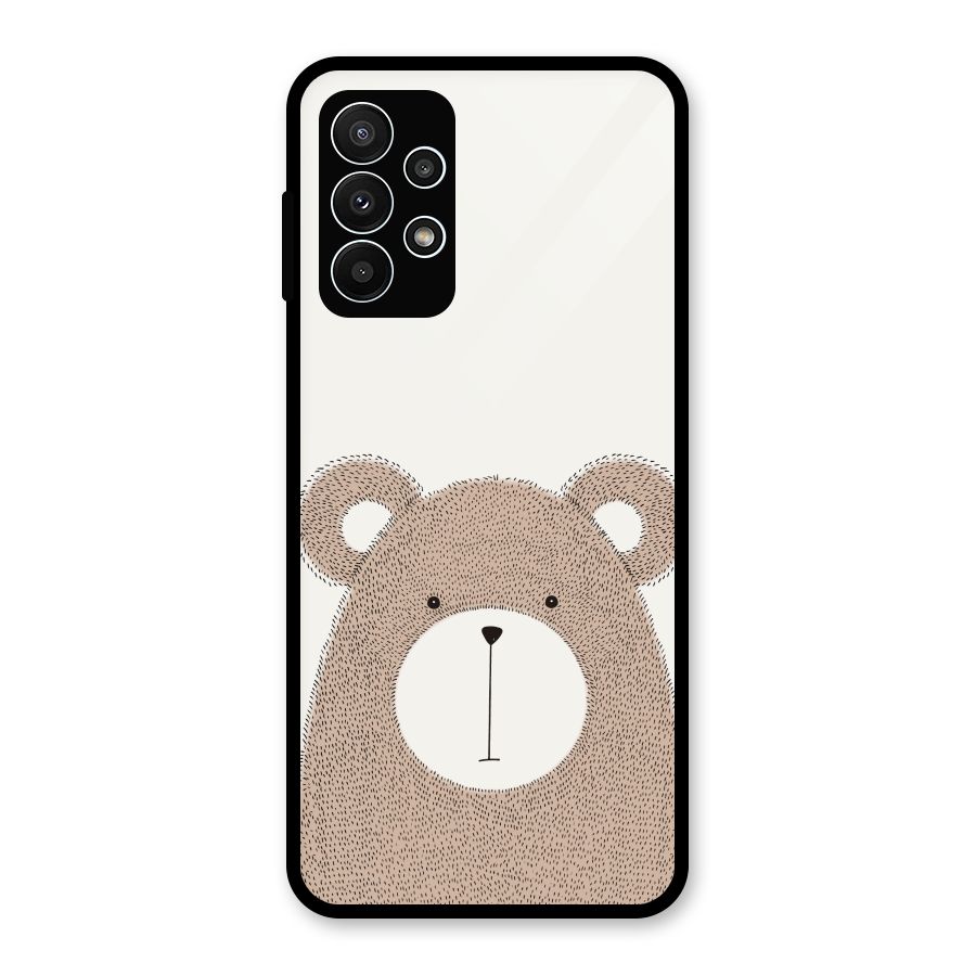 Cute Bear Glass Back Case for Galaxy A23
