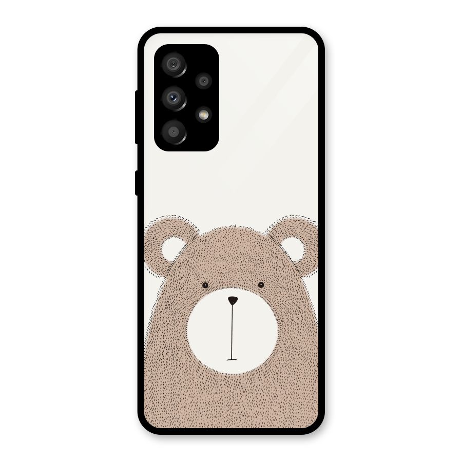 Cute Bear Glass Back Case for Galaxy A32
