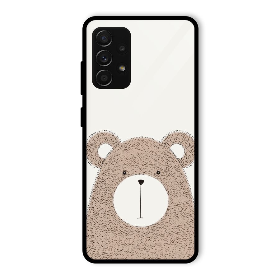 Cute Bear Glass Back Case for Galaxy A53 5G