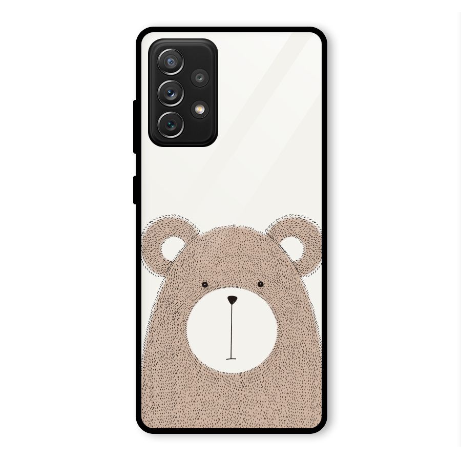 Cute Bear Glass Back Case for Galaxy A72