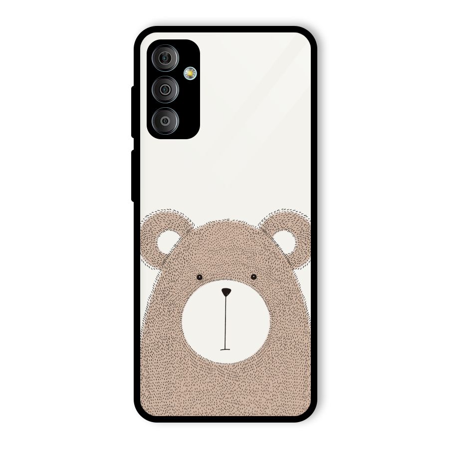 Cute Bear Glass Back Case for Galaxy F23