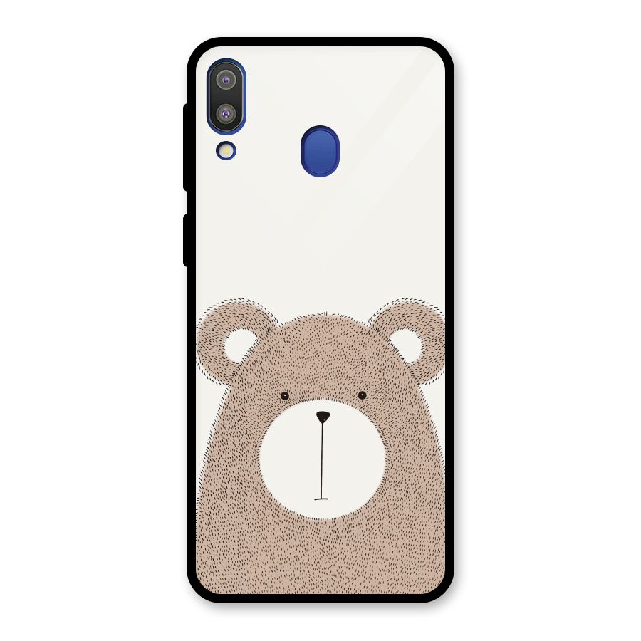 Cute Bear Glass Back Case for Galaxy M20