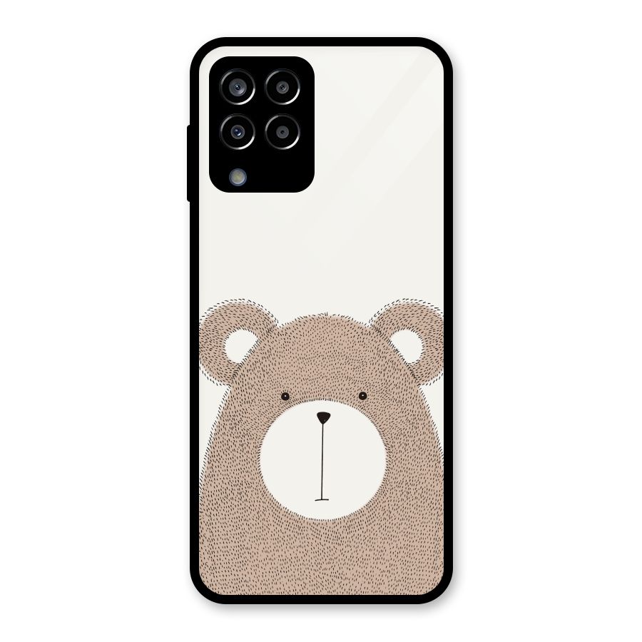 Cute Bear Glass Back Case for Galaxy M33
