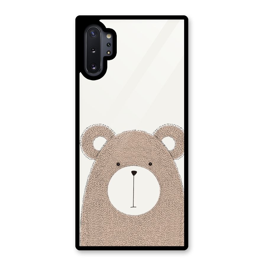 Cute Bear Glass Back Case for Galaxy Note 10 Plus