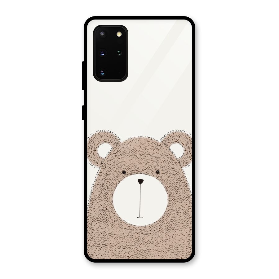 Cute Bear Glass Back Case for Galaxy S20 Plus