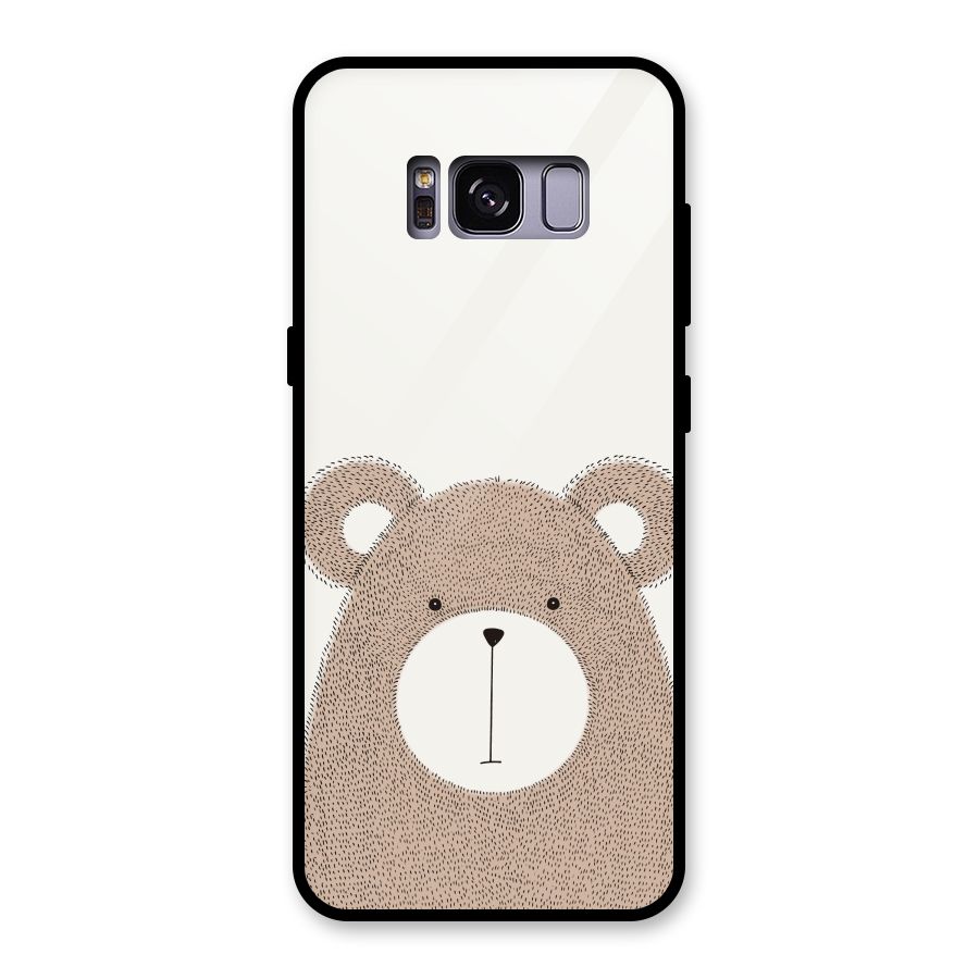 Cute Bear Glass Back Case for Galaxy S8