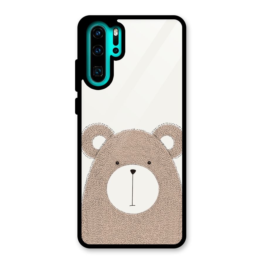 Cute Bear Glass Back Case for Huawei P30 Pro