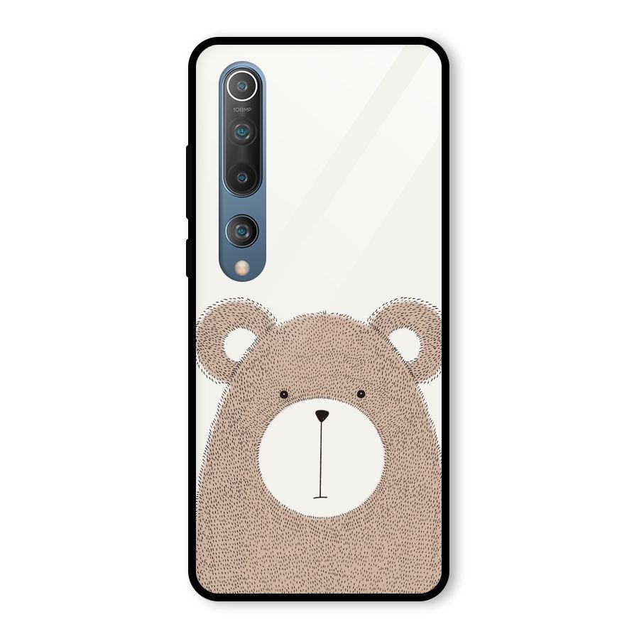 Cute Bear Glass Back Case for Mi 10