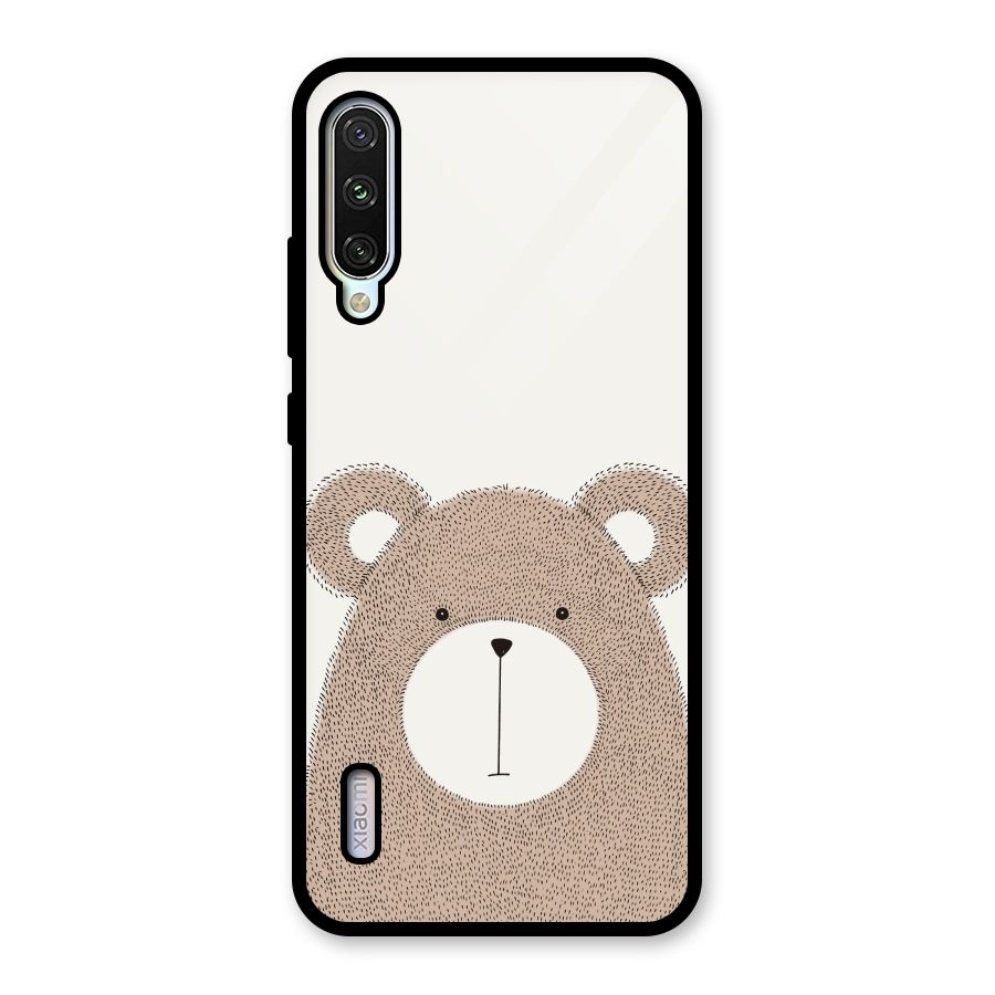 Cute Bear Glass Back Case for Mi A3