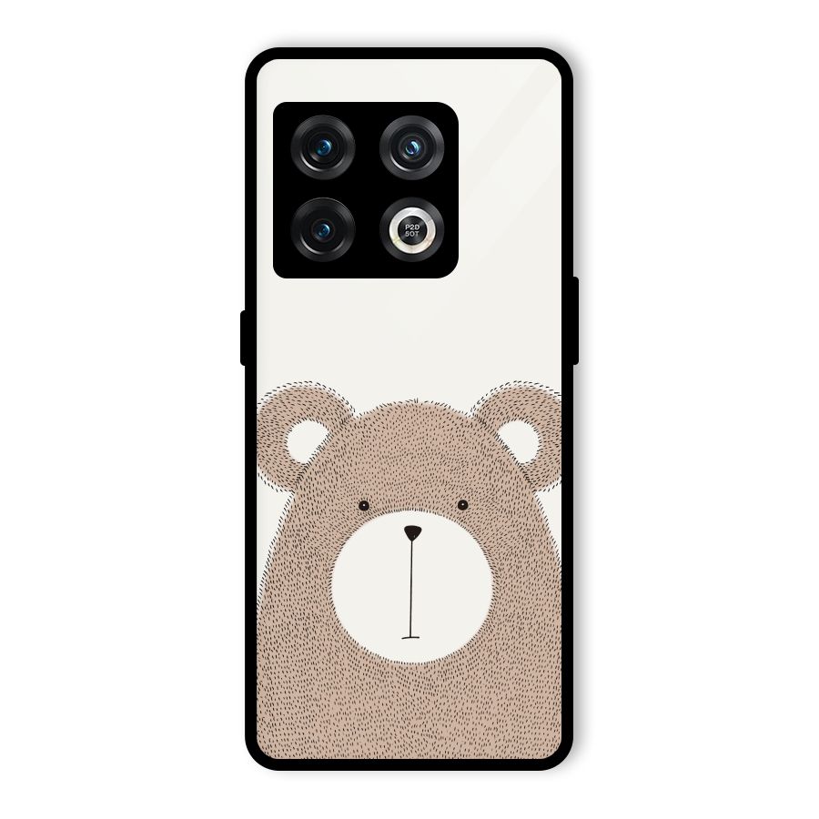 Cute Bear Glass Back Case for OnePlus 10 Pro 5G