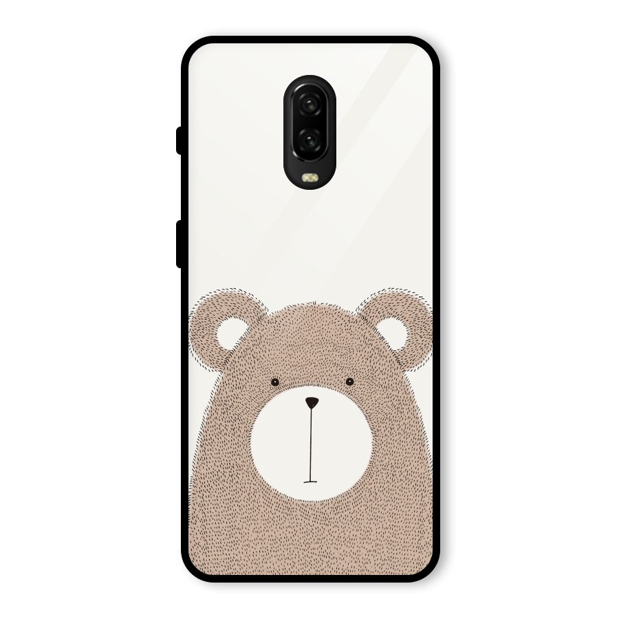 Cute Bear Glass Back Case for OnePlus 6T